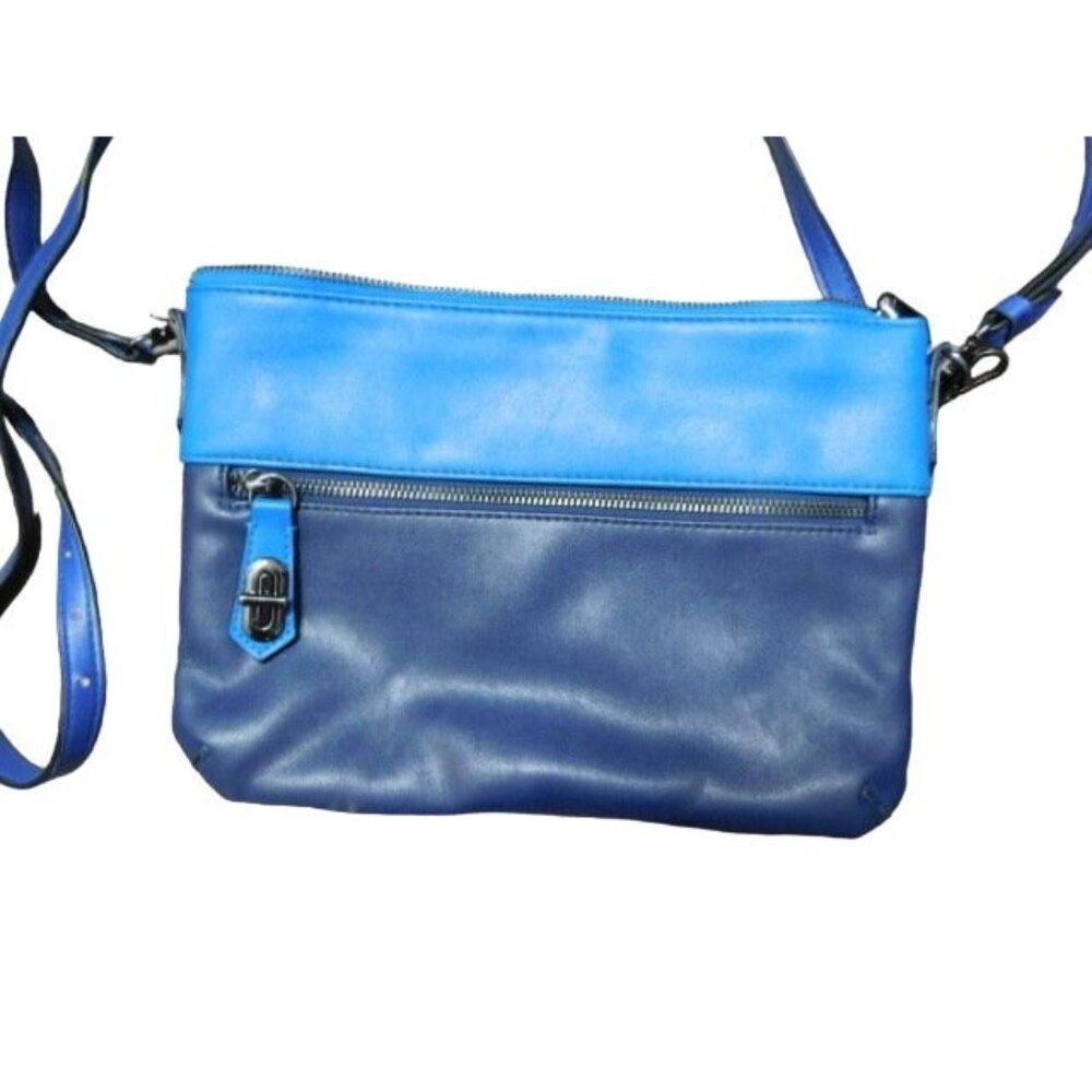 Reed Blue Crossbody  Vegan Faux Leather Handbag Purse Casual - Picture 2 of 4